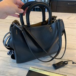 Coach Rogue 30 (1941 Collection). Pebbled leather. Gold Suede Interior.